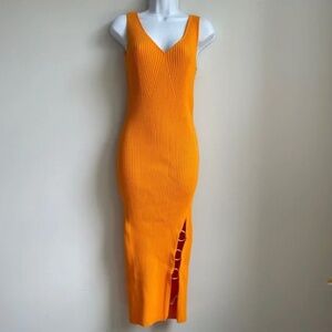 House of Harlow 1960, Size XS, Orange Knit Midi Dress